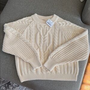 Free people Frankie Cable Sweater- buttercream